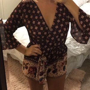 Floral border print Xhileration romper